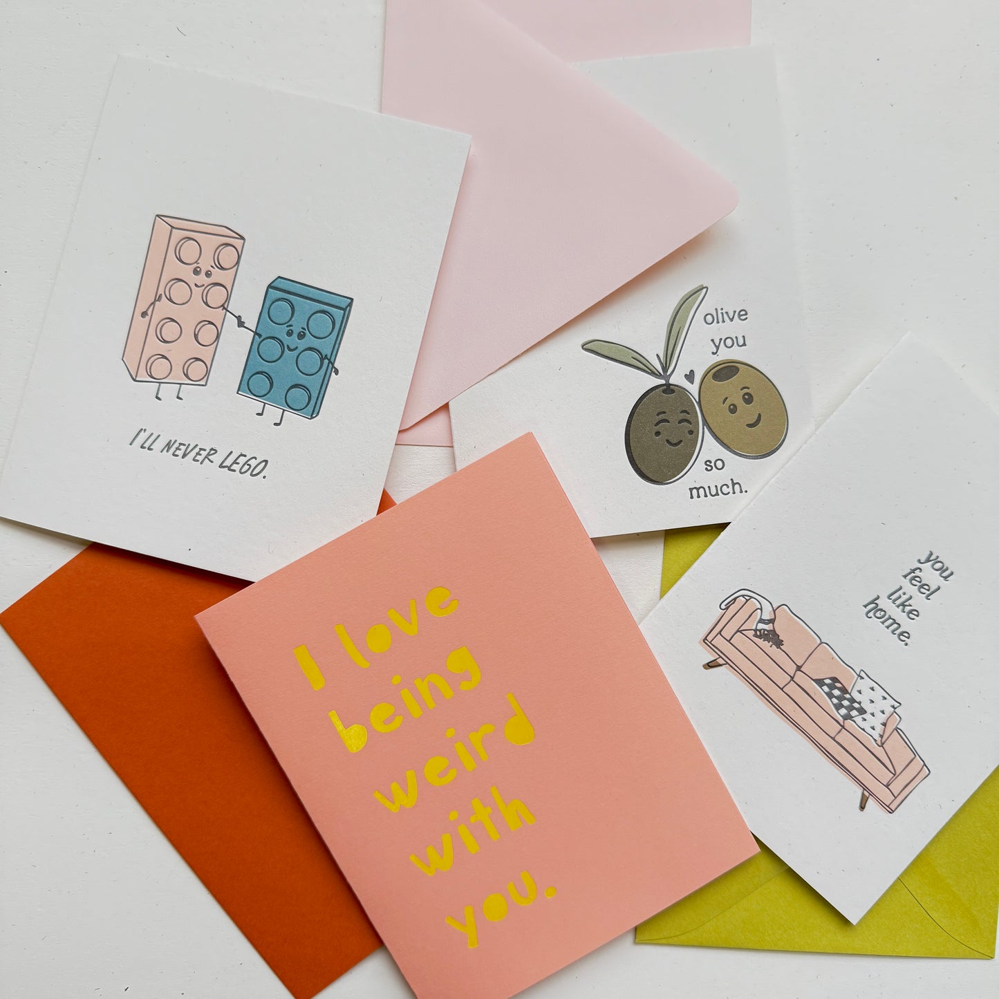 Olive You - Letterpressed Greeting Card