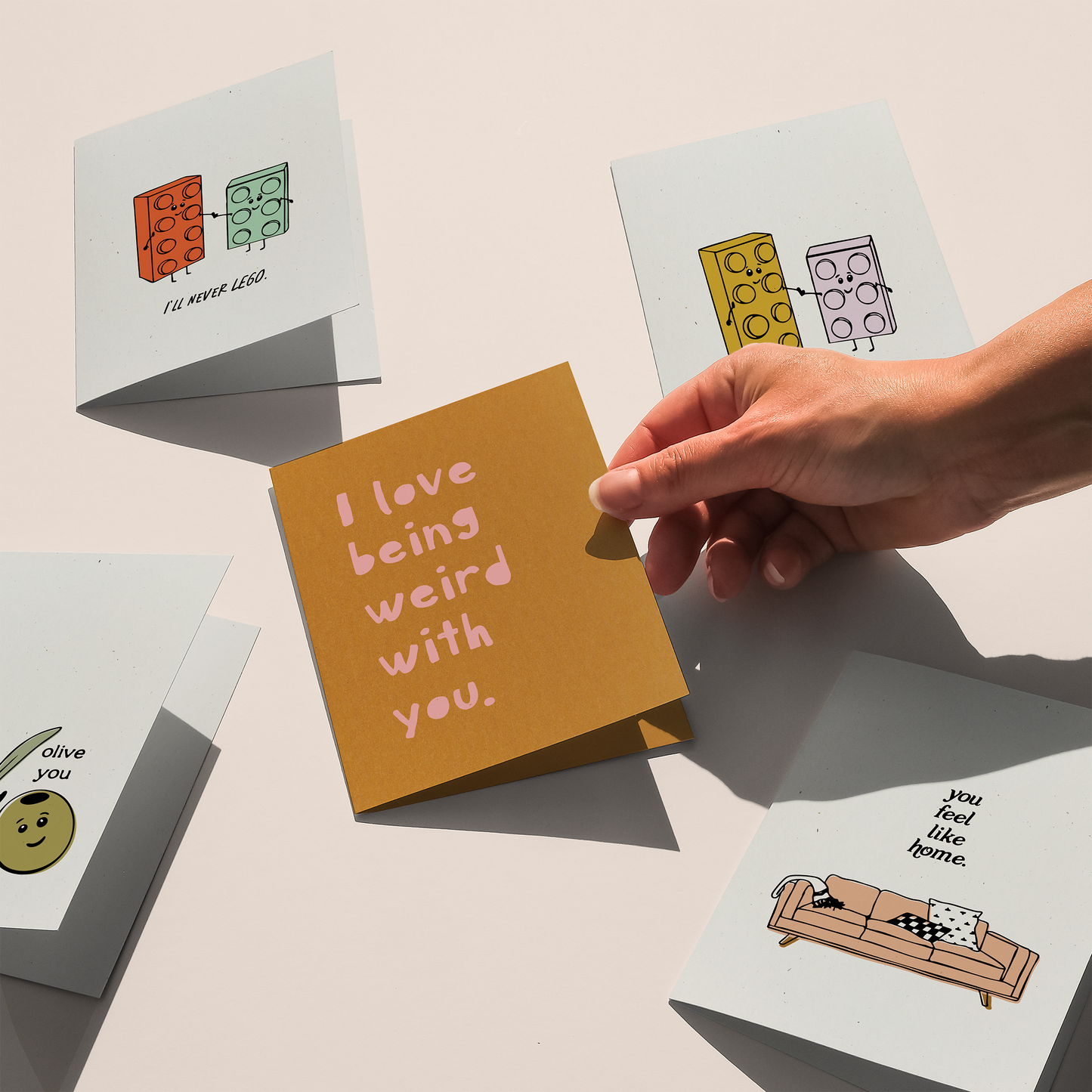 I Love Being Weird With You - Foiled Greeting Card