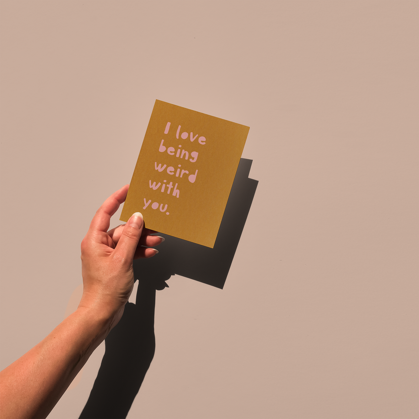 I Love Being Weird With You - Foiled Greeting Card
