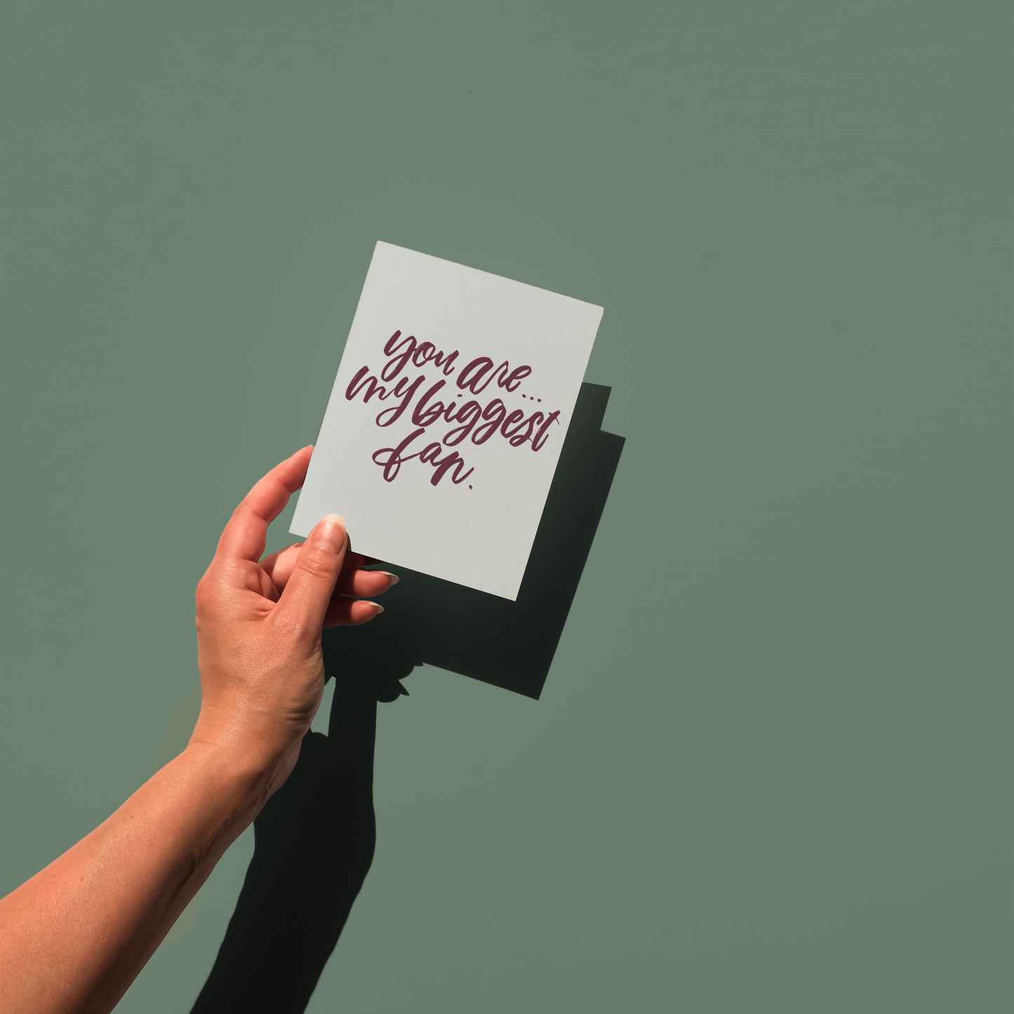 You are my Biggest Fan - Minimal Letterpressed greeting card