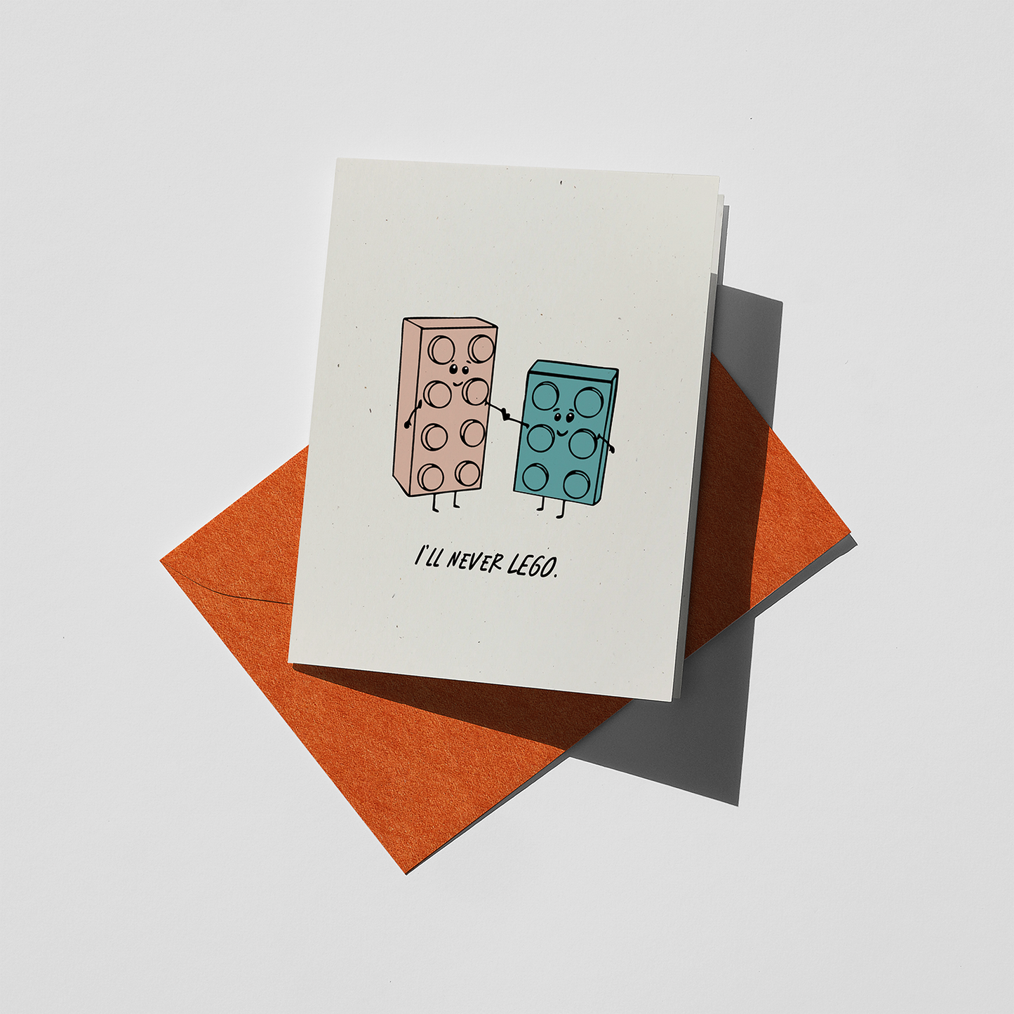 I'll Never Let Go - Building Bricks Letterpressed Greeting Card