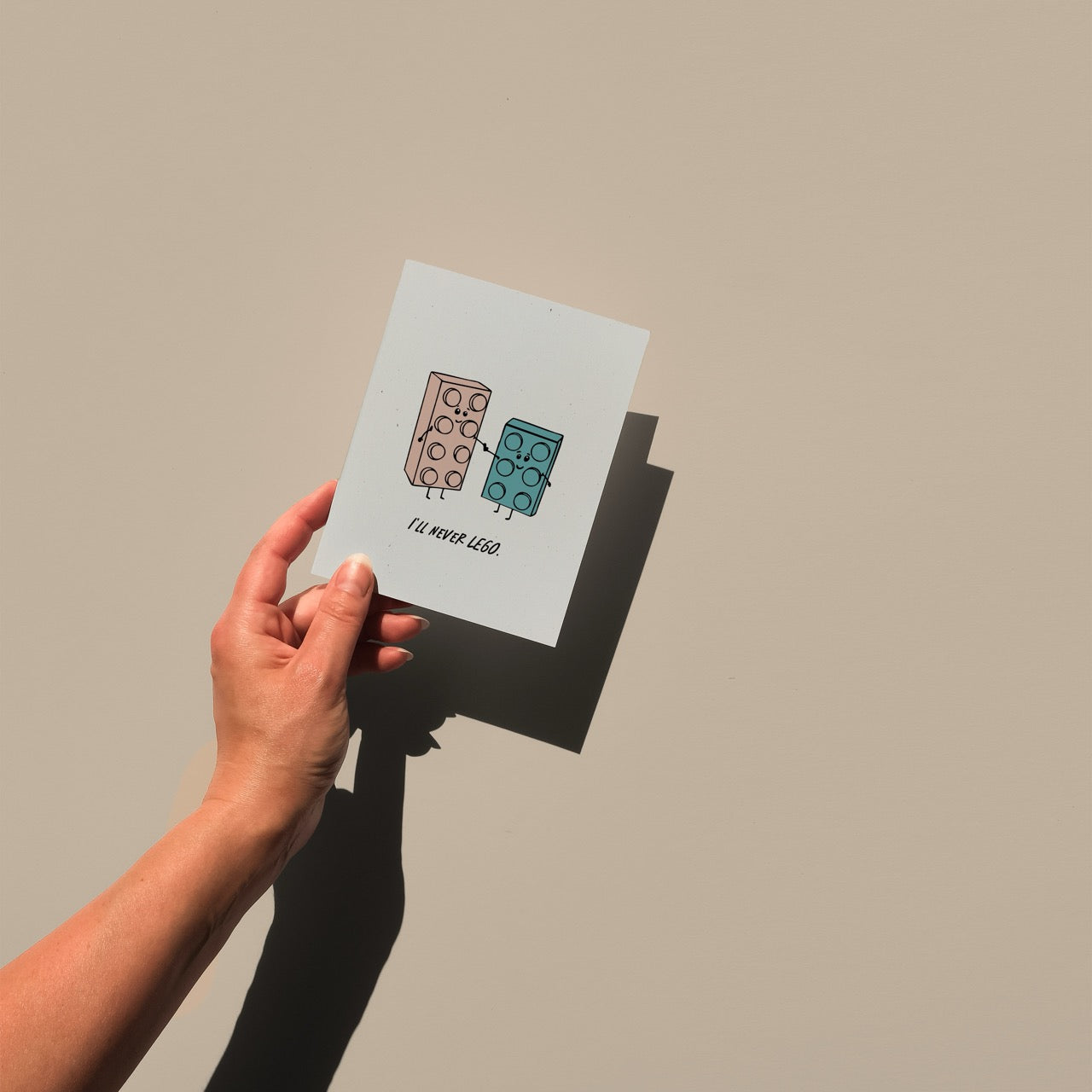 I'll Never Let Go - Building Bricks Letterpressed Greeting Card
