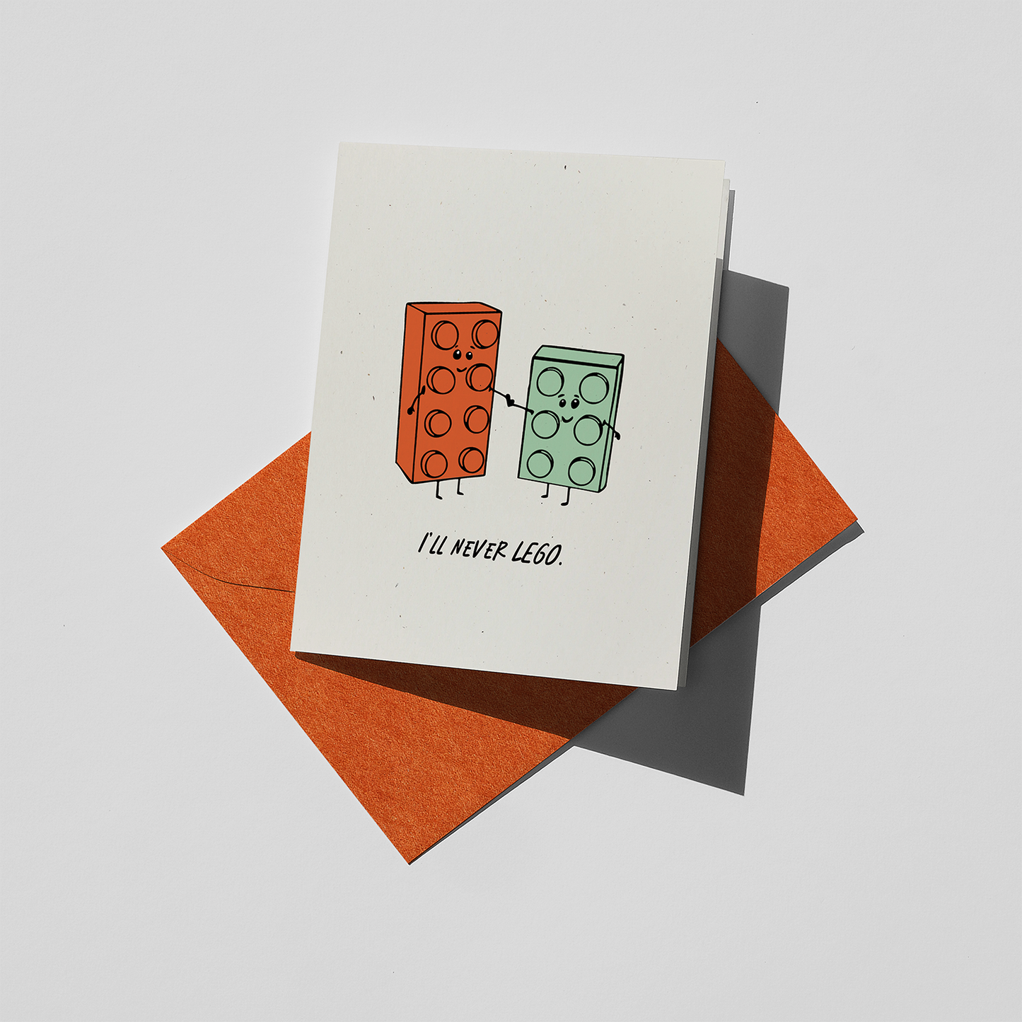 I'll Never Let Go - Building Bricks Letterpressed Greeting Card