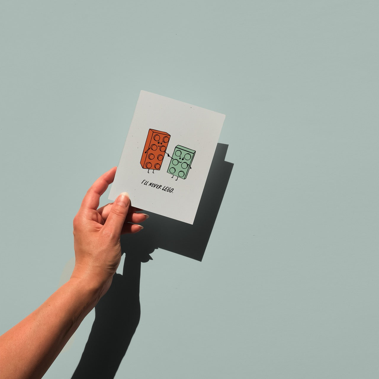 I'll Never Let Go - Building Bricks Letterpressed Greeting Card