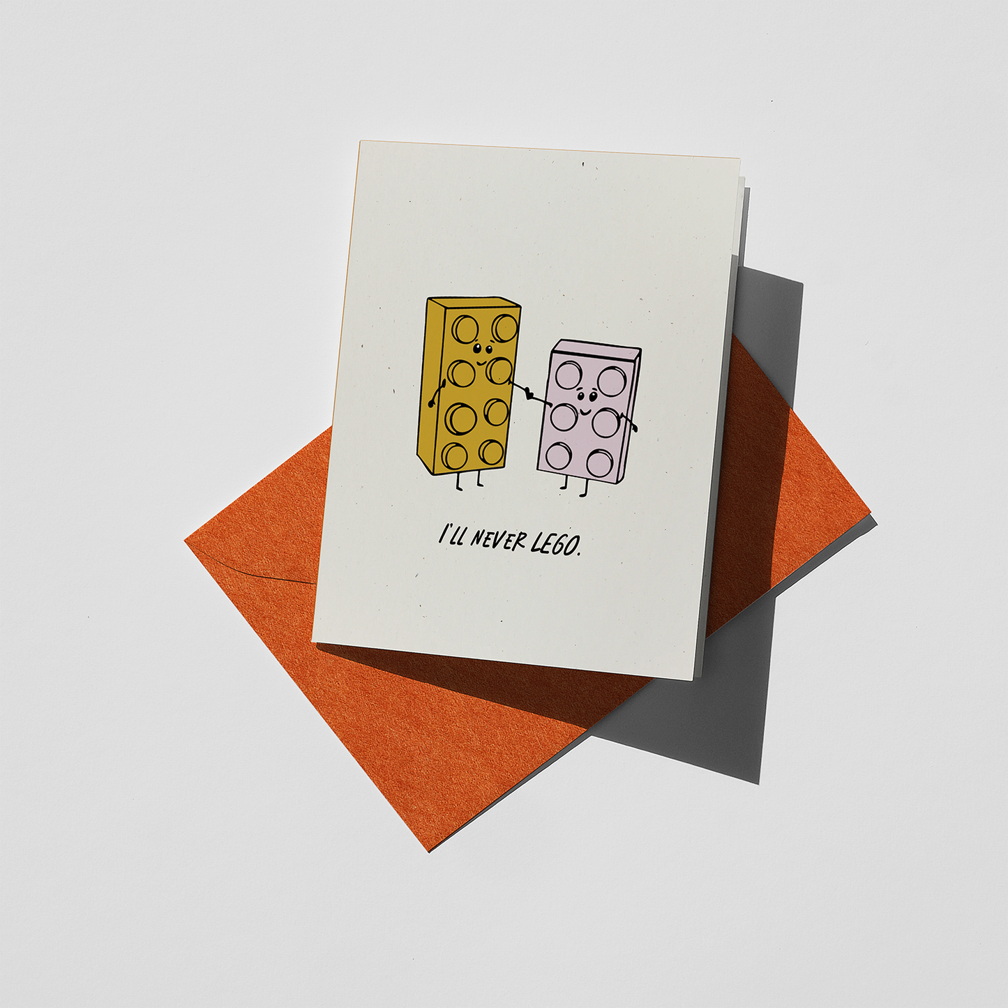 I'll Never Let Go - Building Bricks Letterpressed Greeting Card