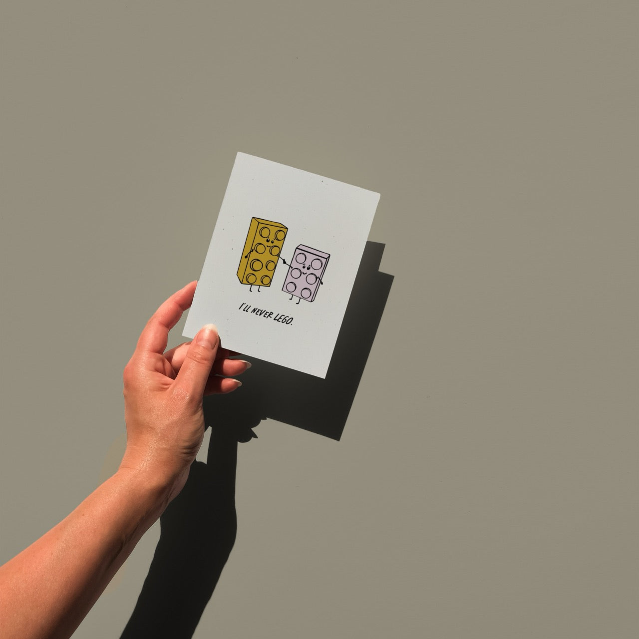 I'll Never Let Go - Building Bricks Letterpressed Greeting Card