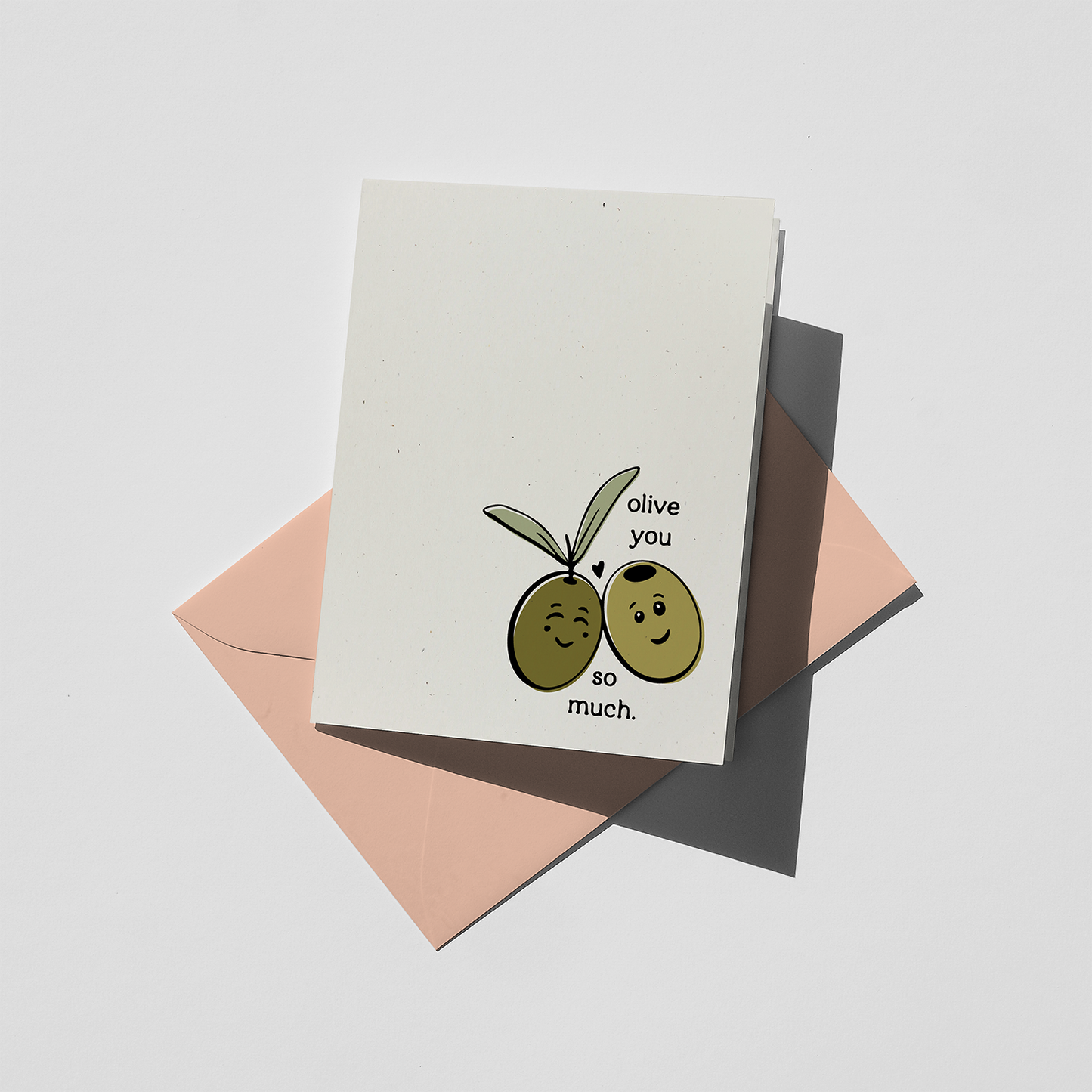 Olive You - Letterpressed Greeting Card