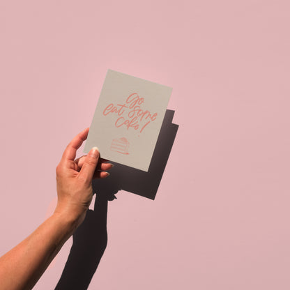 I'm so grateful you were born - Minimal Letterpressed greeting card (Copy)